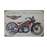 Vintage Iron Sign Motorcycle Tin Sign Painting Plaque Metal Art Poster Home Decor Metal Sign Bar/Pub/Hotel Wall Decoration - one46.com.au