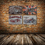 Vintage Iron Sign Motorcycle Tin Sign Painting Plaque Metal Art Poster Home Decor Metal Sign Bar/Pub/Hotel Wall Decoration - one46.com.au
