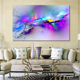 JQHYART Wall Pictures For Living Room Abstract Oil Painting Clouds Colorful Canvas Art Home Decor No Frame - one46.com.au