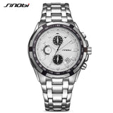 SINOBI Men's Watch Fashion Chronograph Mens Watches Top Brand Luxury Sport Watch Man Watch Waterproof Full Steel Clock relogio - one46.com.au
