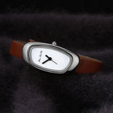 FanTeeDa Brand Fashion Women Watches Quartz Watch Leather Silver Dial Dress Bracelet Wristwatches Female Sport Outside Watch - one46.com.au