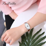 FanTeeDa Brand Fashion Women Watches Quartz Watch Leather Silver Dial Dress Bracelet Wristwatches Female Sport Outside Watch - one46.com.au