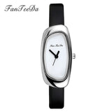 FanTeeDa Brand Fashion Women Watches Quartz Watch Leather Silver Dial Dress Bracelet Wristwatches Female Sport Outside Watch - one46.com.au