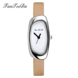 FanTeeDa Brand Fashion Women Watches Quartz Watch Leather Silver Dial Dress Bracelet Wristwatches Female Sport Outside Watch - one46.com.au