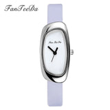 FanTeeDa Brand Fashion Women Watches Quartz Watch Leather Silver Dial Dress Bracelet Wristwatches Female Sport Outside Watch - one46.com.au