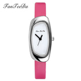 FanTeeDa Brand Fashion Women Watches Quartz Watch Leather Silver Dial Dress Bracelet Wristwatches Female Sport Outside Watch - one46.com.au