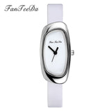 FanTeeDa Brand Fashion Women Watches Quartz Watch Leather Silver Dial Dress Bracelet Wristwatches Female Sport Outside Watch - one46.com.au