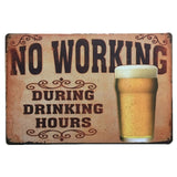 Wine / Whiskey / Beer / Cocktail Vintage Tin Sign Metal Sign Bar / Pub / Garage Metal Plate Metal Wall Decoration - one46.com.au
