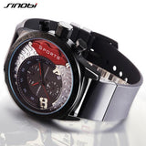 SINOBI Top Brand Chronograph Sports Watches Waterproof Military Watch Men Watch Leather Fashion Watches saat relogio masculino - one46.com.au