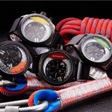 SINOBI Top Brand Chronograph Sports Watches Waterproof Military Watch Men Watch Leather Fashion Watches saat relogio masculino - one46.com.au