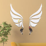 Acrylic Mirror 3D Wall Stickers Angel Wings Wall Sticker Decal DIY Art Home Decoration Stickers for Bedroom Living Room - one46.com.au