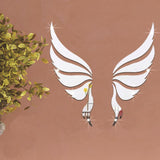 Acrylic Mirror 3D Wall Stickers Angel Wings Wall Sticker Decal DIY Art Home Decoration Stickers for Bedroom Living Room - one46.com.au