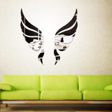 Acrylic Mirror 3D Wall Stickers Angel Wings Wall Sticker Decal DIY Art Home Decoration Stickers for Bedroom Living Room - one46.com.au
