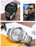 Top Brand Luxury Sports Quartz Watches Men's Waterproof Full Steel Wristwatch Fashion Casual Clock Male relogio Army Military - one46.com.au