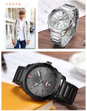 Top Brand Luxury Sports Quartz Watches Men's Waterproof Full Steel Wristwatch Fashion Casual Clock Male relogio Army Military - one46.com.au