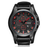 CURREN Men's Top Brand Luxury Quartz Watches Men's Sports Quartz-Watch Leather Strap Military Male Clock Fashion New Sale Gift - one46.com.au