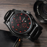 CURREN Men's Top Brand Luxury Quartz Watches Men's Sports Quartz-Watch Leather Strap Military Male Clock Fashion New Sale Gift - one46.com.au