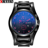 CURREN Men's Top Brand Luxury Quartz Watches Men's Sports Quartz-Watch Leather Strap Military Male Clock Fashion New Sale Gift - one46.com.au