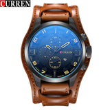 CURREN Men's Top Brand Luxury Quartz Watches Men's Sports Quartz-Watch Leather Strap Military Male Clock Fashion New Sale Gift - one46.com.au