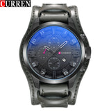 CURREN Men's Top Brand Luxury Quartz Watches Men's Sports Quartz-Watch Leather Strap Military Male Clock Fashion New Sale Gift - one46.com.au