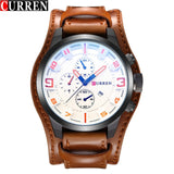 CURREN Men's Top Brand Luxury Quartz Watches Men's Sports Quartz-Watch Leather Strap Military Male Clock Fashion New Sale Gift - one46.com.au