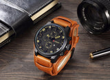 CURREN Men's Top Brand Luxury Quartz Watches Men's Sports Quartz-Watch Leather Strap Military Male Clock Fashion New Sale Gift - one46.com.au