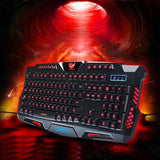 Original Gaming Keyboard USB Tricolor Background lighting 3 Colors Backlit Wired 108 Keys Keyboard for Desktop Laptop PC - one46.com.au