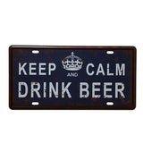 Vintage Metal Tin Sign Keep Calm Drink Beer Retro Plaque Poster Bar Pub Club Wall Tavern Garage Home Decoration 15*30cm - one46.com.au