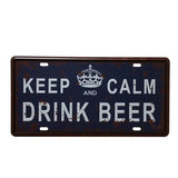 Vintage Metal Tin Sign Keep Calm Drink Beer Retro Plaque Poster Bar Pub Club Wall Tavern Garage Home Decoration 15*30cm - one46.com.au
