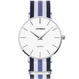 SINOBI Fashion Wrist Watches Top Brand Nylon Strap Men's Watch Men Watch Waterproof Watches Clock relogio masculino reloj hombre - one46.com.au