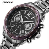 SINOBI Wrist Watch Men Fashion Waterproof Military Watch Luminous Men's Watch Full Steel Sport Watches Clock saat reloj hombre - one46.com.au