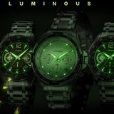 SINOBI Wrist Watch Men Fashion Waterproof Military Watch Luminous Men's Watch Full Steel Sport Watches Clock saat reloj hombre - one46.com.au