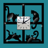 Black Cat 3D Crystal Mirror Wall Clock Quartz Clock Living Room Decorative Wall Clock Wall Sticker Home Decor 28 X 28cm - one46.com.au