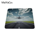 MaiYaCa Airplane Landing  Computer Mouse Pad Mousepads Decorate Your Desk Non-Skid Rubber Pad - one46.com.au