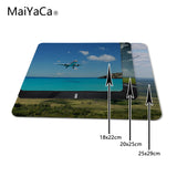 MaiYaCa Airplane Landing  Computer Mouse Pad Mousepads Decorate Your Desk Non-Skid Rubber Pad - one46.com.au