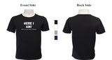 Letters Here I am Short Sleeve T-shirt Men 2016 Summer Short and T-shirt Men Clothes Funny in Soft Cotton Tees and Tops - one46.com.au