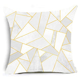 Smiry 43*43cm comfortable travel decorative throw pillow case golden lines geometry pattern sofa chair cushion cover home decor - one46.com.au