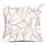 Smiry 43*43cm comfortable travel decorative throw pillow case golden lines geometry pattern sofa chair cushion cover home decor - one46.com.au