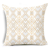 Smiry 43*43cm comfortable travel decorative throw pillow case golden lines geometry pattern sofa chair cushion cover home decor - one46.com.au