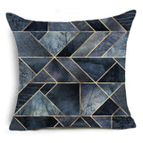 Smiry 43*43cm comfortable travel decorative throw pillow case golden lines geometry pattern sofa chair cushion cover home decor - one46.com.au