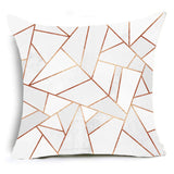 Smiry 43*43cm comfortable travel decorative throw pillow case golden lines geometry pattern sofa chair cushion cover home decor - one46.com.au