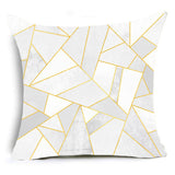 Smiry 43*43cm comfortable travel decorative throw pillow case golden lines geometry pattern sofa chair cushion cover home decor - one46.com.au
