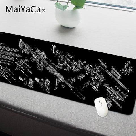 MaiYaCa Simple Design Speed Gun parts Game MousePads Computer Gaming Mouse Pad Gamer Play Mats Version Mousepad - one46.com.au