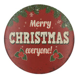 Round Retro Metal Plaques Vintage Metal Tin Signs Poster For Coffee Bar Decorative Iron Wall Art Merry Christmas Ornaments - one46.com.au
