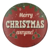 Round Retro Metal Plaques Vintage Metal Tin Signs Poster For Coffee Bar Decorative Iron Wall Art Merry Christmas Ornaments - one46.com.au