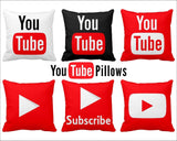 Modern Decorative Pillows Cover Youtube Throw Pillows Case Red Square Cushion Cover Home Decor Sofa Velvet Movie Cushion Cover - one46.com.au