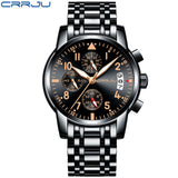 Rose gold Watches Brand Luxury Chronograph Fashion Quartz Watch Men Full Steel Waterproof Sport Watch Clock Relogio Masculino - one46.com.au