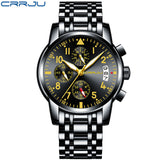 Rose gold Watches Brand Luxury Chronograph Fashion Quartz Watch Men Full Steel Waterproof Sport Watch Clock Relogio Masculino - one46.com.au