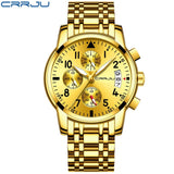 Rose gold Watches Brand Luxury Chronograph Fashion Quartz Watch Men Full Steel Waterproof Sport Watch Clock Relogio Masculino - one46.com.au