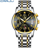Rose gold Watches Brand Luxury Chronograph Fashion Quartz Watch Men Full Steel Waterproof Sport Watch Clock Relogio Masculino - one46.com.au